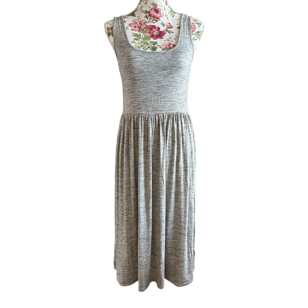 Gap gray long sleeveless dress soft & comfy